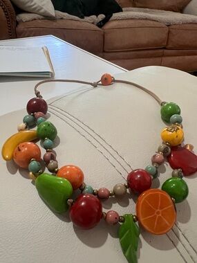 Vintage Fruit Statement Necklace EEEC